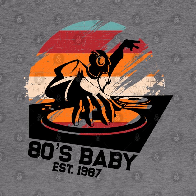 80's Baby Retro Music DJ Gift by TheAparrelPub